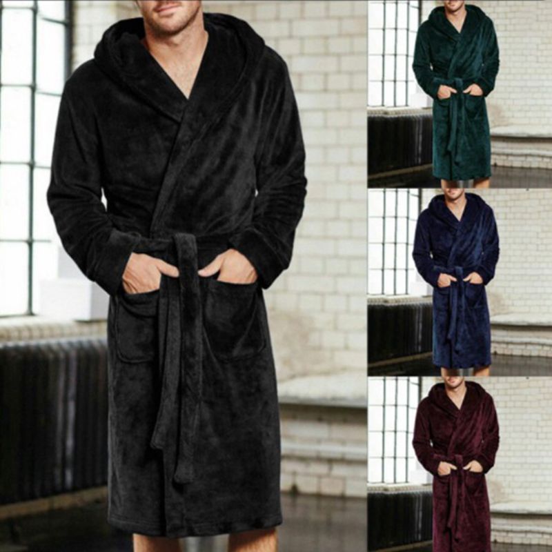 Nylon Hooded Bathrobe