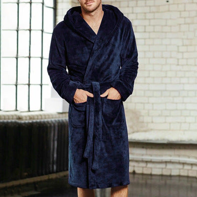 Nylon Hooded Bathrobe