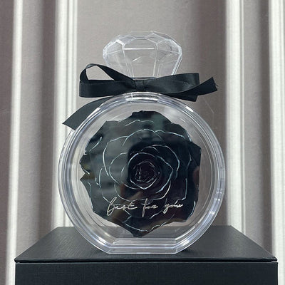 Eternal Flower Ornaments Transparent Cover Dried Rose Gift Box For Christmas New Year Valentine's Day Home Decor