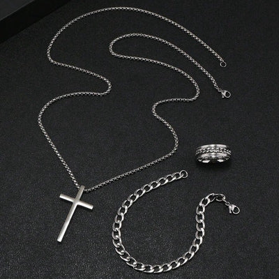 Cross Suit Jewelry Chain Rotatable